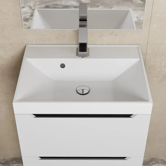 Тумба подвесная Uperwood Tanos белая/графит