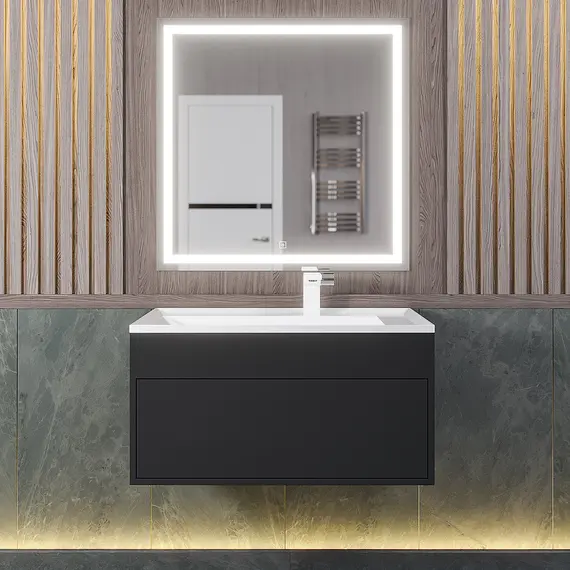 Тумба подвесная Uperwood Lotus Premium черная