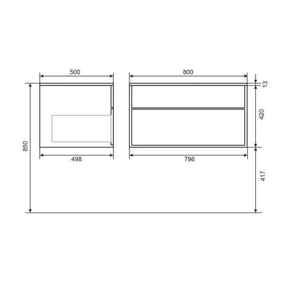 Тумба  подвесная Uperwood Lotus Premium  серая
