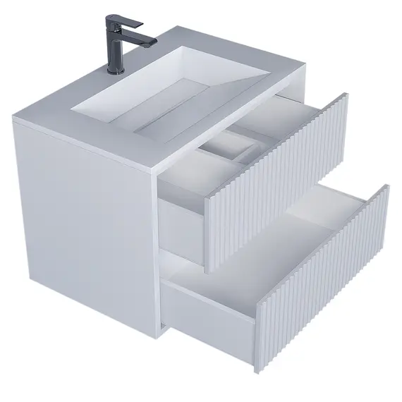 Тумба подвесная  Uperwood Next Premium  белая, 1/2 ящика