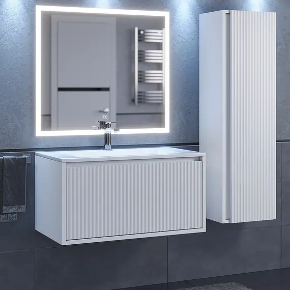 Шкаф-пенал  подвесной  Uperwood Next Premium, 35х120 см, белый