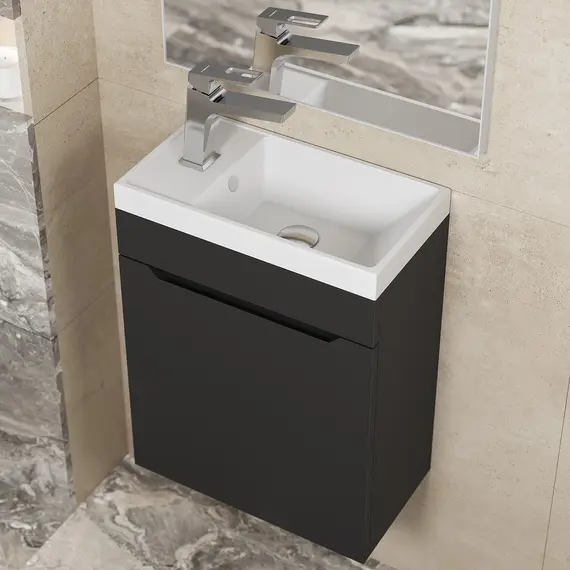 Тумба подвесная  Uperwood Tanos 40 черная матовая