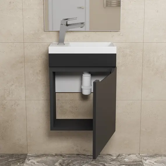 Тумба подвесная  Uperwood Tanos 40 черная матовая