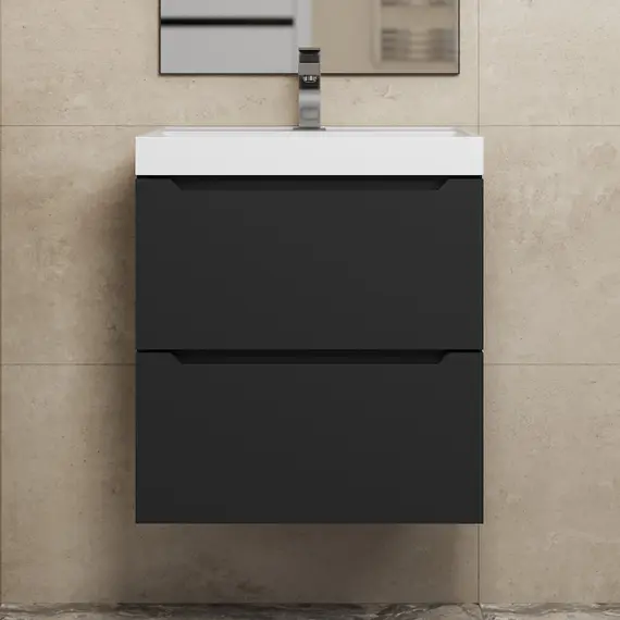 Тумба подвесная  Uperwood Tanos черная матовая