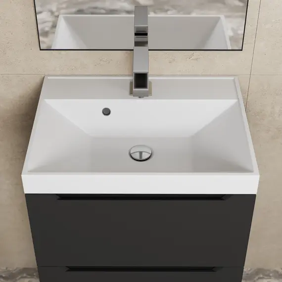 Тумба подвесная  Uperwood Tanos черная матовая