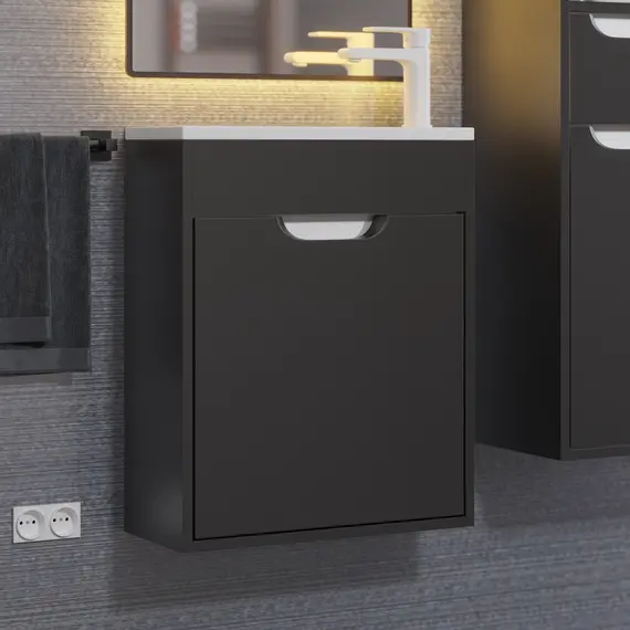 Тумба подвесная Uperwood Modul , черная матовая