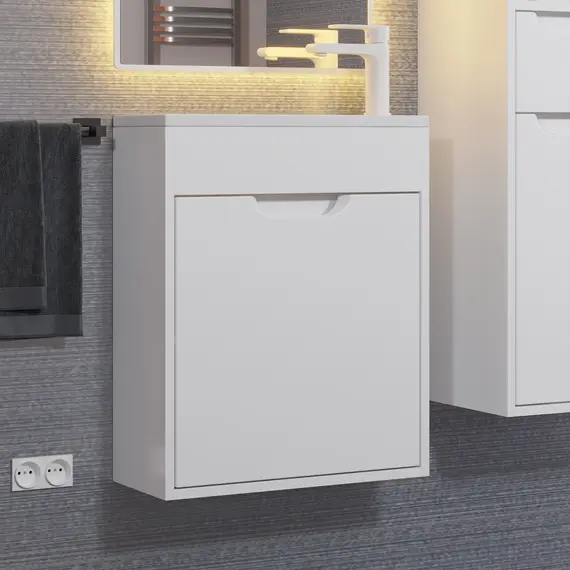 Тумба подвесная Uperwood Modul  белая матовая