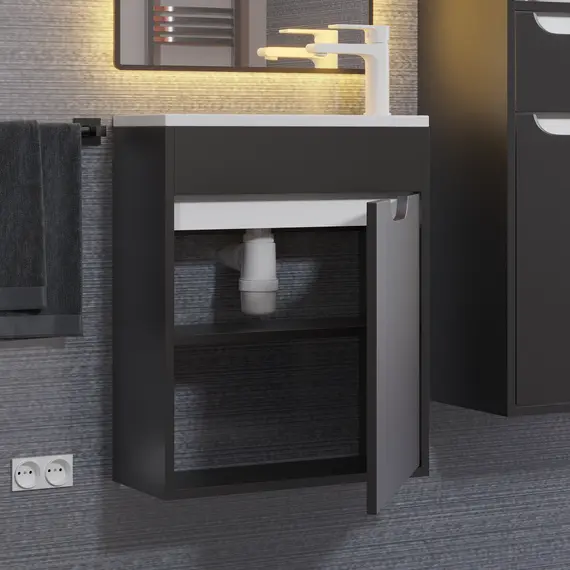 Тумба подвесная Uperwood Modul , черная матовая