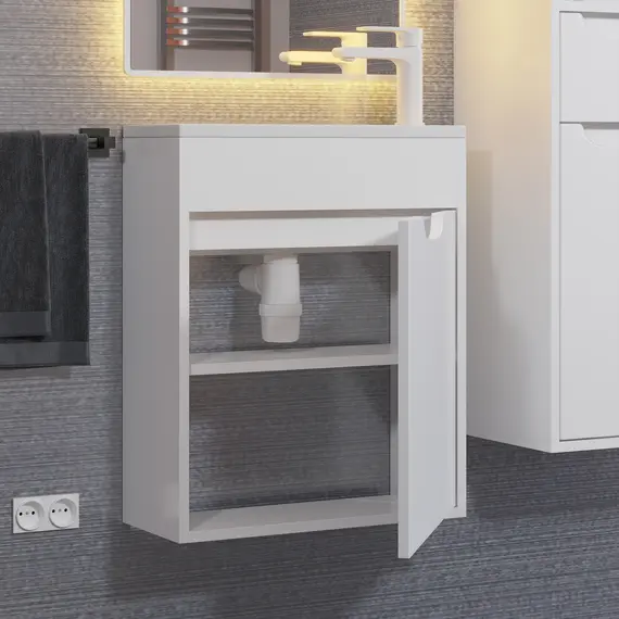 Тумба подвесная Uperwood Modul  белая матовая