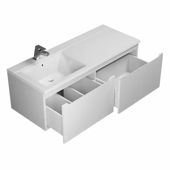 Тумба подвесная Uperwood Tanos 120 см, белая, левая/правая