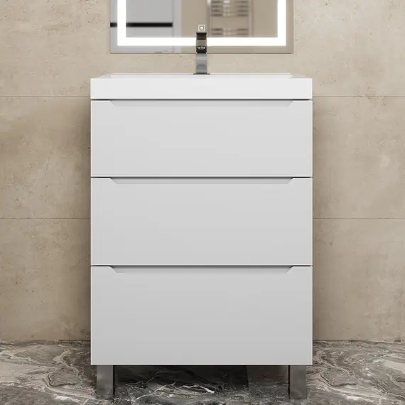 Тумба напольная  Uperwood Tanos белая, 2/3 ящика