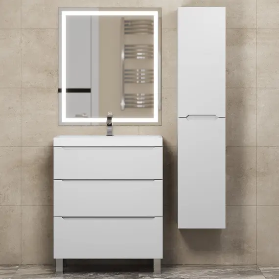 Тумба напольная  Uperwood Tanos белая, 2/3 ящика