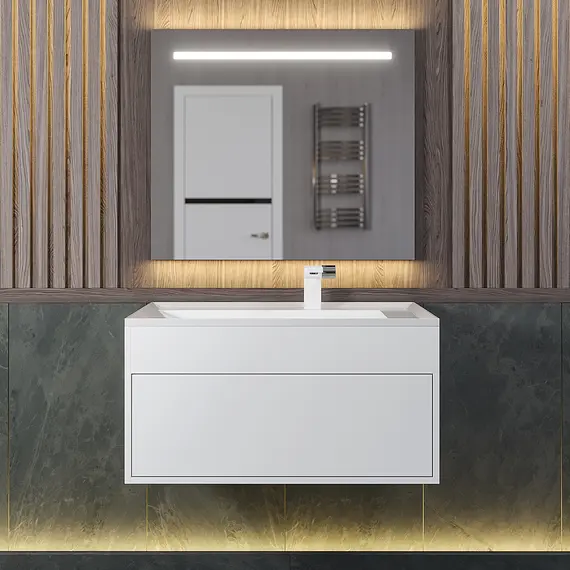 Тумба подвесная Uperwood Lotus Premium белая