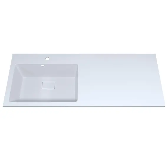 Раковина над стиральной машиной 120 см, Uperwood Cosmos, левая/правая, белый глянец