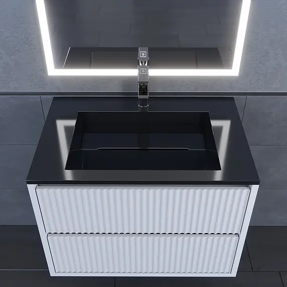 Раковина полувстраиваемая Uperwood Next Premium  черный глянец