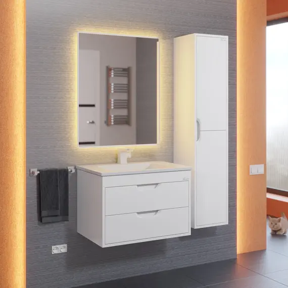 Тумба подвесная Uperwood Modul  белая матовая