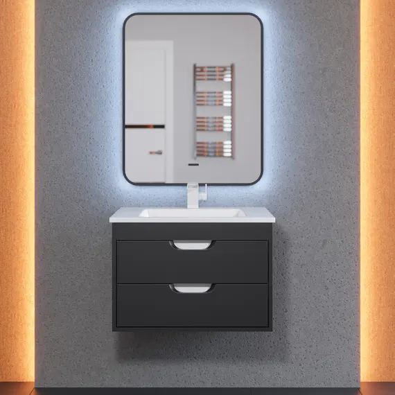 Тумба подвесная Uperwood Modul  черная матовая