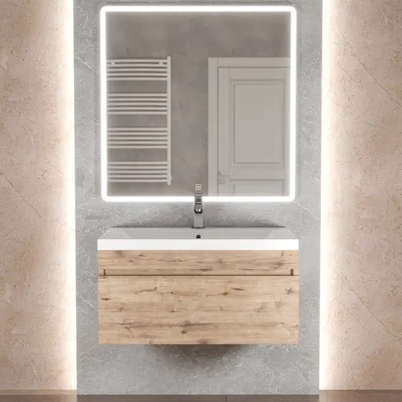 Тумба подвесная Uperwood Eva  Крафт Табачный, выдвижной ящик