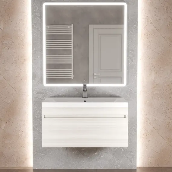 Тумба подвесная  Uperwood Eva  Дуб Харбор Белый, выдвижной ящик