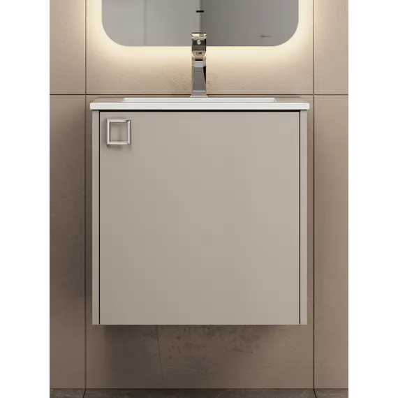 Тумба подвесная  Uperwood Aurora 50 см, бежевый матовый