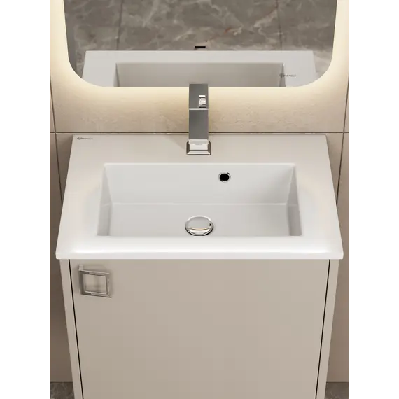 Тумба подвесная  Uperwood Aurora 50 см, бежевый матовый