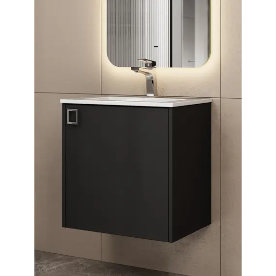 Тумба подвесная Uperwood Aurora 50 см, черный матовый