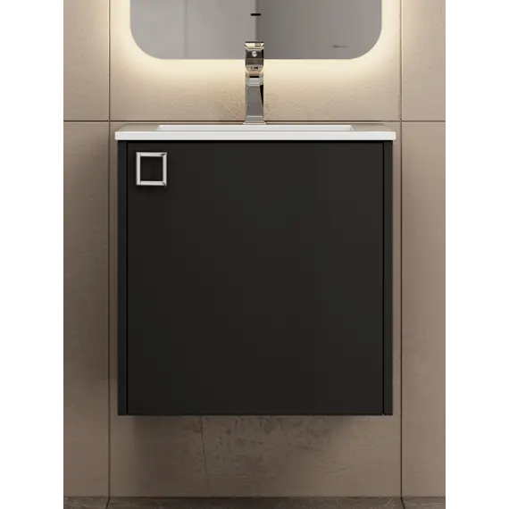 Тумба подвесная Uperwood Aurora 50 см, черный матовый