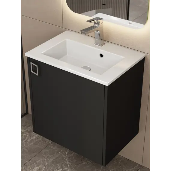 Тумба подвесная Uperwood Aurora 50 см, черный матовый