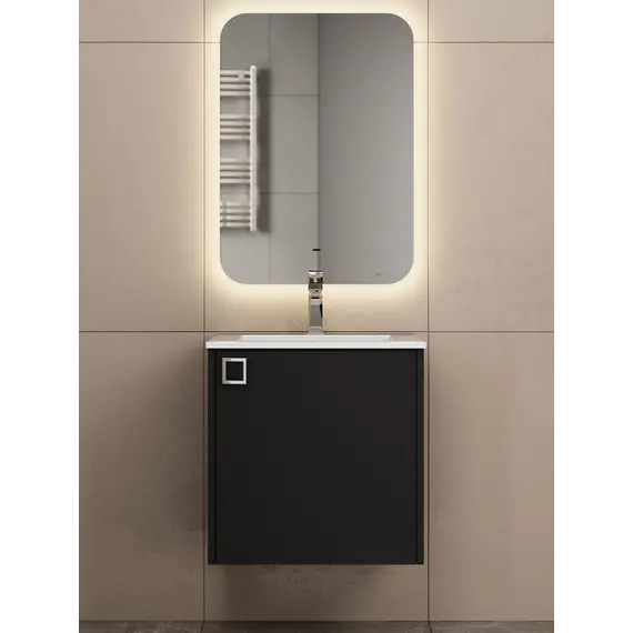 Тумба подвесная Uperwood Aurora 50 см, черный матовый