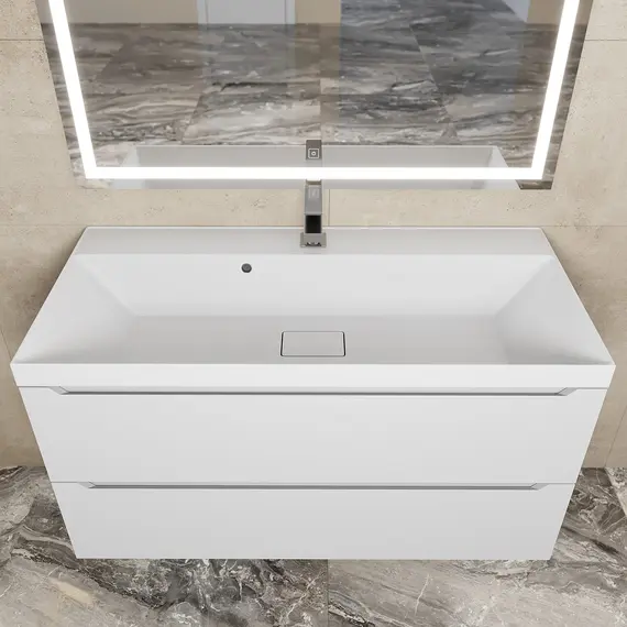 Раковина для ванной Uperwood Classic New, белая глянцевая с накладкой/без для слива