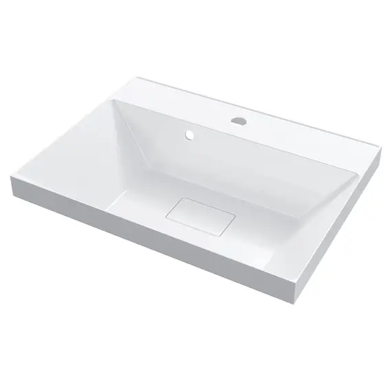 Раковина для ванной Uperwood Classic New, белая глянцевая с накладкой/без для слива