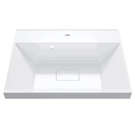 Раковина для ванной Uperwood Classic New, белая глянцевая с накладкой/без для слива