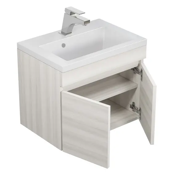 Тумба подвесная Uperwood Eva, 50 см,  Дуб Харбор Белый, с дверцами