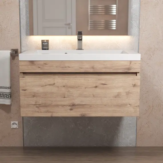 Тумба подвесная Uperwood Eva  Крафт Табачный, выдвижной ящик