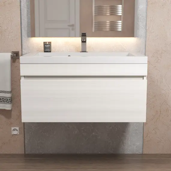 Тумба подвесная  Uperwood Eva  Дуб Харбор Белый, выдвижной ящик