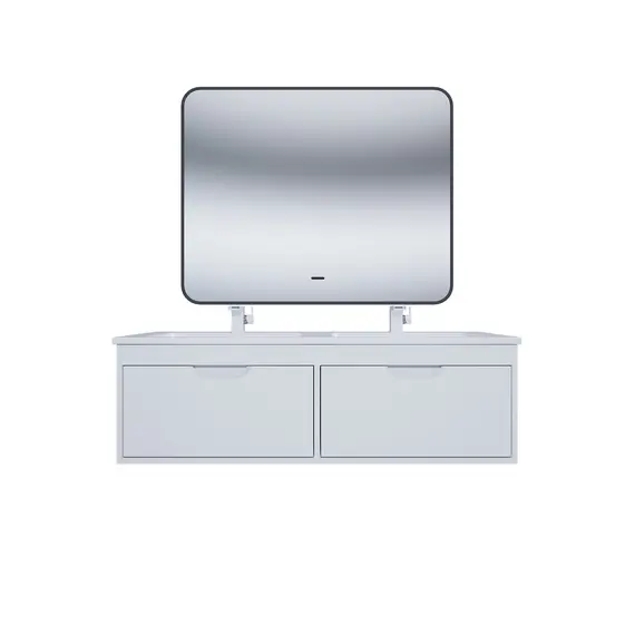 Тумба под двойную раковину Uperwood Modul 120 см, подвесная, матовая, белая