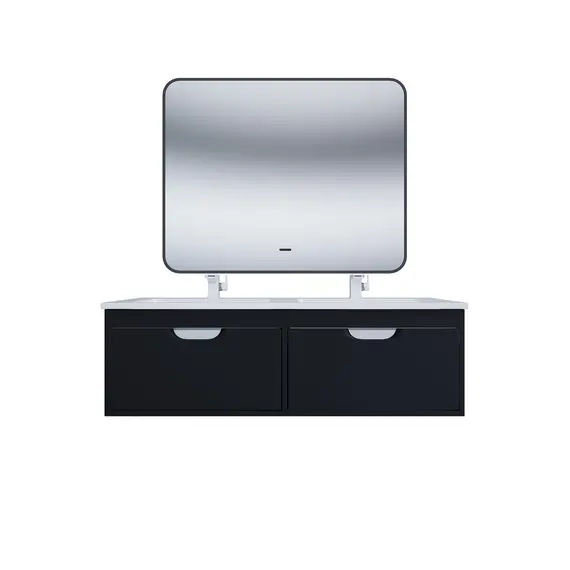 Тумба под двойную раковину Uperwood Modul 120 см, подвесная, матовая, черная