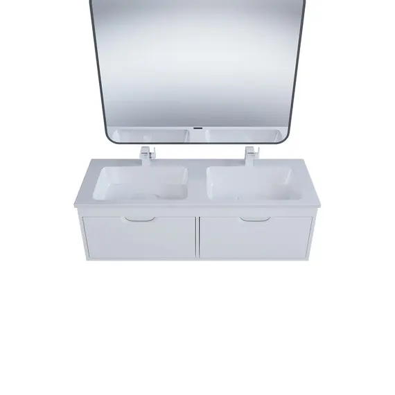 Тумба под двойную раковину Uperwood Modul 120 см, подвесная, матовая, белая