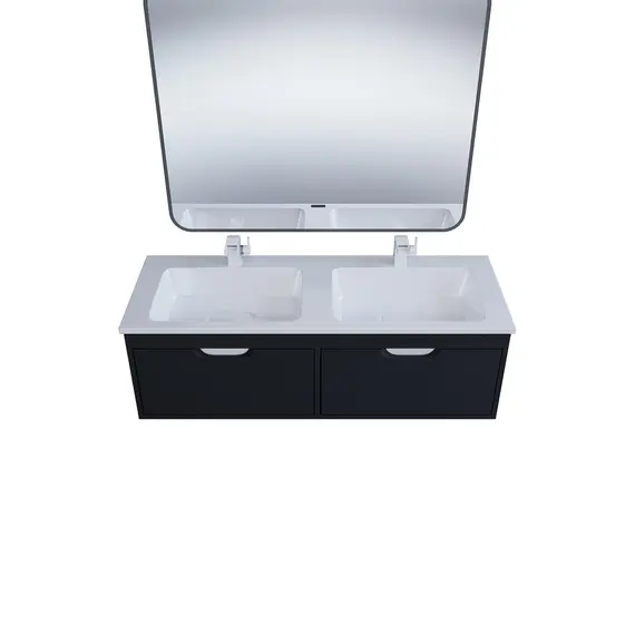 Тумба под двойную раковину Uperwood Modul 120 см, подвесная, матовая, черная