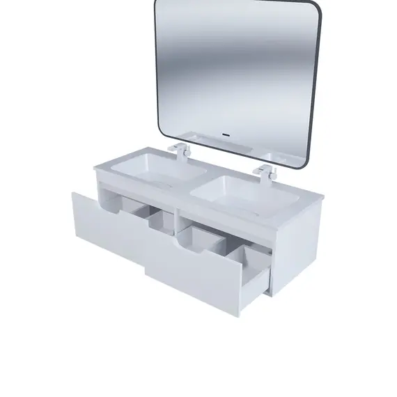 Тумба под двойную раковину Uperwood Modul 120 см, подвесная, матовая, белая