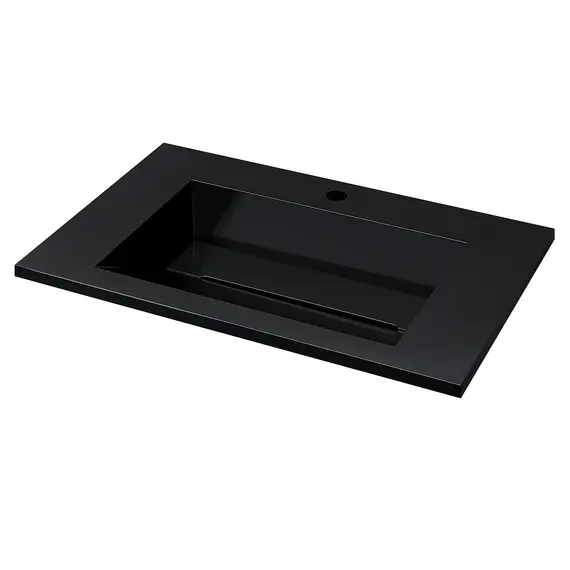 Раковина полувстраиваемая Uperwood Next Premium  черный глянец