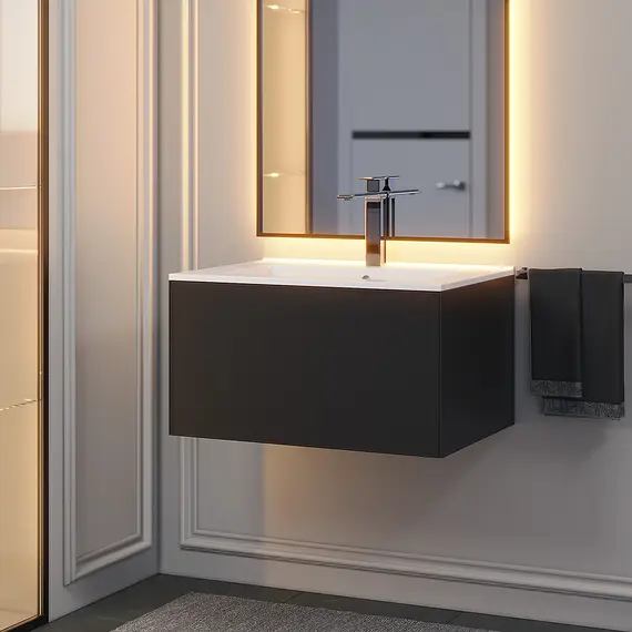 Тумба подвесная  Uperwood Parma Premium, черная