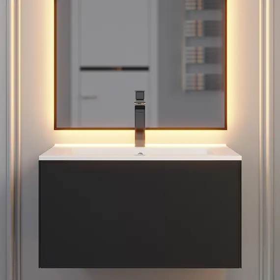 Тумба подвесная  Uperwood Parma Premium, черная