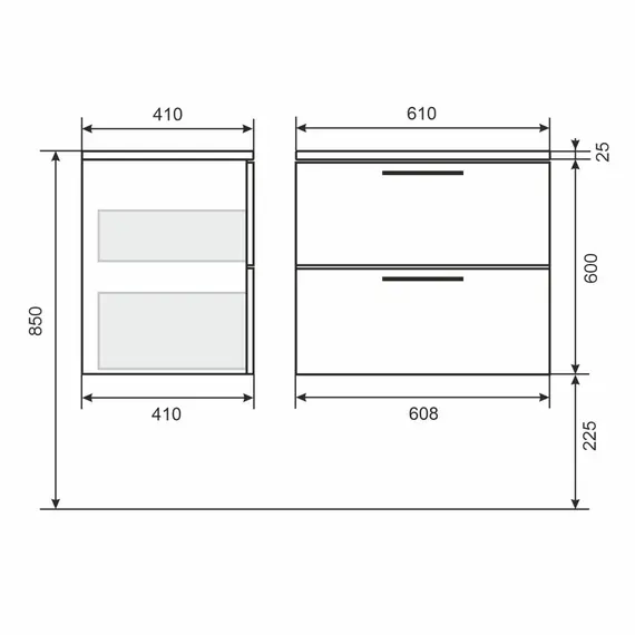 Тумба подвесная Uperwood Foster New серый графит