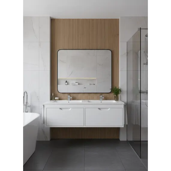 Тумба под двойную раковину Uperwood Modul 120 см, подвесная, матовая, белая