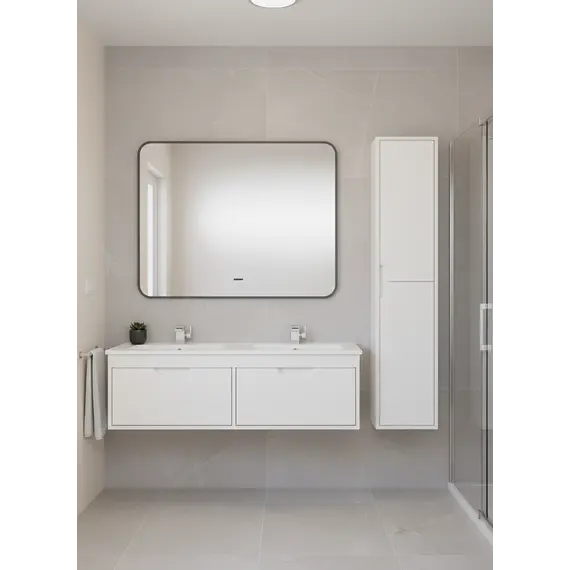 Тумба под двойную раковину Uperwood Modul 120 см, подвесная, матовая, белая