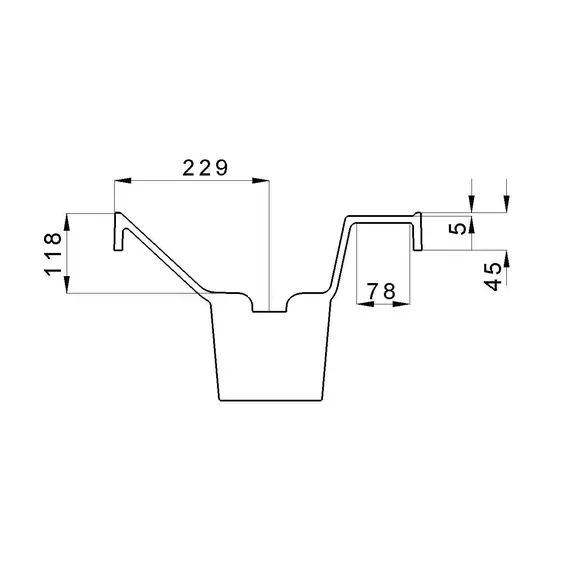Раковина для ванной Uperwood Classic 120х45х14 см, двойная, белая глянцевая