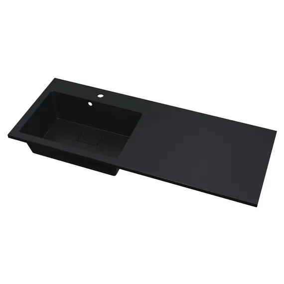 Раковина над стиральной машиной Uperwood Cosmos Quartz 120 см, левая/правая, уголь