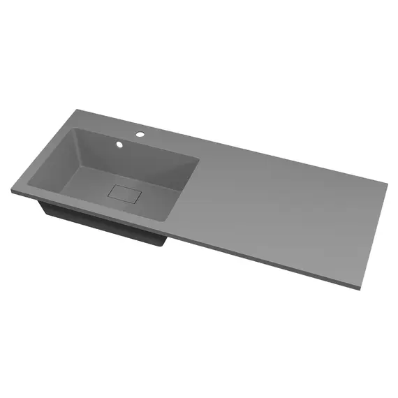 Раковина над стиральной машиной Uperwood Cosmos Quartz 120 см, левая/правая серый шелк