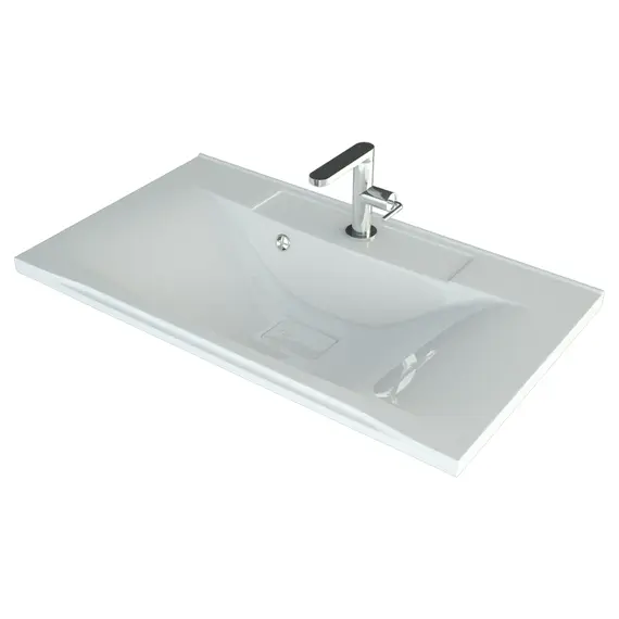 Раковина для ванной Elen ,белая, с декоративной накладкой для слива